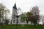 5000 W NATIONAL AVE, a Shingle Style church, built in Milwaukee, Wisconsin in 1889.