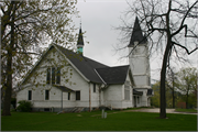5000 W NATIONAL AVE, a Shingle Style church, built in Milwaukee, Wisconsin in 1889.