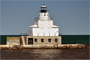 END OF NORTH BREAKWATER ON LAKE, a Astylistic Utilitarian Building lifesaving station facility/lighthouse, built in Manitowoc, Wisconsin in 1918.