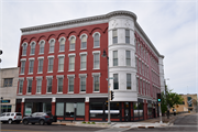 2 S MAIN ST, a Queen Anne retail building, built in Janesville, Wisconsin in 1855.