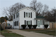 1111 EMERSON, a Greek Revival house, built in Beloit, Wisconsin in 1850.