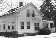 217 S PRAIRIE ST, a Greek Revival house, built in Stoughton, Wisconsin in 1855.