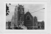 35 W MESSENGER ST, a Late Gothic Revival church, built in Rice Lake, Wisconsin in 1923.