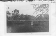 ACROSS BLACK RIVER ON COUNTY HIGHWAY V, 1/2 MILE SOUTH OF NORTH BEND ACROSS BLACK RIVER ON COUNTY HIGHWAY V, 1/2 MILE SOUTH OF NORTH BEND, a NA (unknown or not a building) bridge, built in North Bend, Wisconsin in 1895.