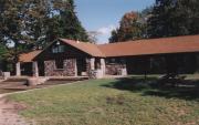 DEVIL'S LAKE STATE PARK, a Rustic Style bath house/restroom facility, built in Baraboo, Wisconsin in 1938.