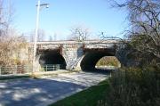 OAK CREEK PKWY AT UP RAILROAD - OAK CREEK PARKWAY, a NA (unknown or not a building) bridge, built in South Milwaukee, Wisconsin in 1883.