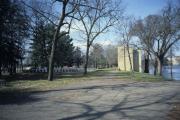 OWEN PARK, a Art Deco bandstand/bandshell, built in Eau Claire, Wisconsin in 1938.