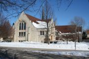3011 ERIE ST, a Late Gothic Revival church, built in Racine, Wisconsin in 1958.