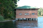 7090 WOODSON ST (ON KATHERINE LAKE), a Craftsman boat house, built in Hazelhurst, Wisconsin in 1917.