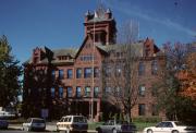 108 S COURT, a Romanesque Revival courthouse, built in Sparta, Wisconsin in 1895.