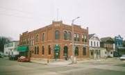 100-102 W MAIN ST, SW CNR OF MAIN AND SOUTH STS, a Commercial Vernacular bank/financial institution, built in Waunakee, Wisconsin in 1908.