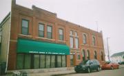 100-102 W MAIN ST, SW CNR OF MAIN AND SOUTH STS, a Commercial Vernacular bank/financial institution, built in Waunakee, Wisconsin in 1908.