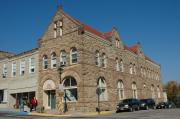 203 HIGH ST, a Romanesque Revival bank/financial institution, built in Mineral Point, Wisconsin in 1906.