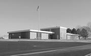 410 East Leffler St., a Astylistic Utilitarian Building military base, built in Dodgeville, Wisconsin in 1963.