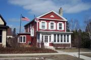 630 ontario Ave, a Greek Revival house, built in Sheboygan, Wisconsin in 1925.