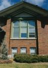 345 VINE ST, a Prairie School library, built in Reedsburg, Wisconsin in 1911.