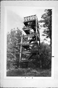 COPPER FALLS STATE PARK, a Rustic Style fire tower, built in Morse, Wisconsin in 1937.