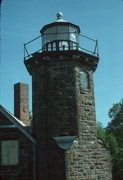 NE TIP SAND ISLAND, a Early Gothic Revival lifesaving station facility/lighthouse, built in Bayfield, Wisconsin in 1881.