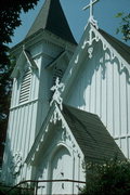 121-125 N 3RD ST, a Early Gothic Revival house of worship, built in Bayfield, Wisconsin in 1870.