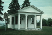 2640 S WEBSTER AVE (HERITAGE HILL STATE PARK), a Greek Revival small office building, built in Allouez, Wisconsin in 1835.