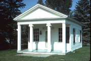 2640 S WEBSTER AVE (HERITAGE HILL STATE PARK), a Greek Revival small office building, built in Allouez, Wisconsin in 1835.