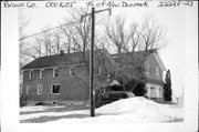 6180 LANGES CORNER RD, a Front Gabled general store, built in New Denmark, Wisconsin in 1888.