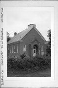 S913 STH 88, 0.13 MI N OF COUNTY HIGHWAY NN, a Romanesque Revival one to six room school, built in Gilmanton, Wisconsin in 1913.