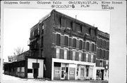 120-126 W RIVER ST, a Second Empire lodging-hotel, built in Chippewa Falls, Wisconsin in 1895.