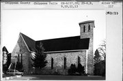 117 ALLEN ST, a Romanesque Revival church, built in Chippewa Falls, Wisconsin in 1872.