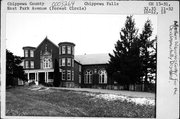 E PARK AVE, a Colonial Revival/Georgian Revival small office building, built in Chippewa Falls, Wisconsin in 1902.