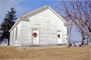 687 US HIGHWAY 14, a Front Gabled church, built in Rutland, Wisconsin in 1852.