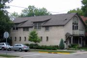 202 N BLOUNT ST, a Romanesque Revival livery, built in Madison, Wisconsin in 1914.