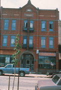 143-147 N LUDINGTON, a Romanesque Revival lodging-hotel, built in Columbus, Wisconsin in 1892.