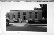 211 S DICKASON BLVD, a Art/Streamline Moderne post office, built in Columbus, Wisconsin in 1938.