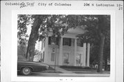 206 N LUDINGTON ST, a Greek Revival house, built in Columbus, Wisconsin in 1853.