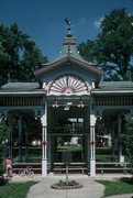 SWAN PARK AT NW CNR OF S UNIVERSITY ST AND E SOUTH ST, a Queen Anne pavilion, built in Beaver Dam, Wisconsin in 1880.