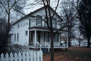 N RIDGE ST, a Greek Revival house, built in Hustisford, Wisconsin in 1857.