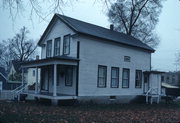 N RIDGE ST, a Greek Revival house, built in Hustisford, Wisconsin in 1857.