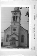 307 N MAIN ST, a Romanesque Revival church, built in Juneau, Wisconsin in 1903.