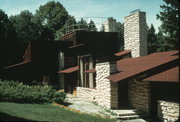 PENINSULA PLAYER RD, S SIDE, .2 M E OF LAKESHORE, a International Style house, built in Gibraltar, Wisconsin in 1939.