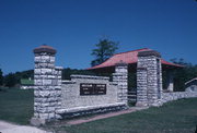 ROCK ISLAND STATE PARK, a wall, built in Washington, Wisconsin in 1925.