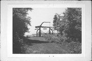 ROCK ISLAND STATE PARK, a Rustic Style sign, built in Washington, Wisconsin in 1910.