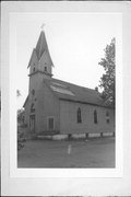 W SIDE OF W 1ST ST, 3RD BLDG S OF COUNTY HIGHWAY A, a Late Gothic Revival church, built in Solon Springs, Wisconsin in 1905.