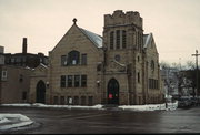 421 S FARWELL ST, a Late Gothic Revival church, built in Eau Claire, Wisconsin in 1911.