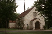 BUFFINGTON DRIVE, LAKE VIEW CEMETERY, a Late Gothic Revival cemetery building, built in Eau Claire, Wisconsin in 1936.