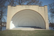 OWEN PARK, a Art Deco bandstand/bandshell, built in Eau Claire, Wisconsin in 1938.