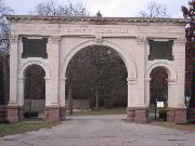 1407 La Crosse St., a Neoclassical/Beaux Arts cemetery building/monument, built in La Crosse, Wisconsin in 1901.