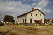 102 BRODHEAD ST, a Greek Revival depot, built in Mazomanie, Wisconsin in 1857.