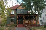 820 ASH ST, a Queen Anne house, built in Baraboo, Wisconsin in 1891.