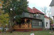 820 ASH ST, a Queen Anne house, built in Baraboo, Wisconsin in 1891.